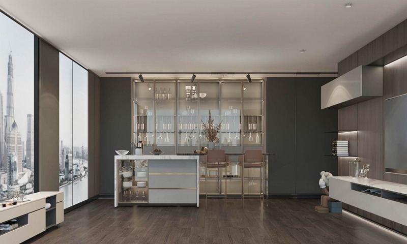 上海餐邊柜定制酒高柜到頂